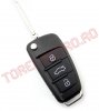 Carcasa Cheie cu Telecomanda Tip Briceag cu 3 Butoane pentru Audi A6,Q7 CC027/GB