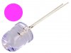 Led ROZ 10mm Superluminos Alimentat la 12V Transparent 30* PINK10T-12V - set 10 bucati