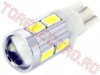 Bec Auto 12V cu LED SMDx8 Alb T10 CLD014/GB