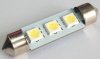 Bec Auto 12V cu  3 LED SMD Alb Sofit 39mm CLX6672/TC