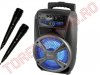 Boxe Amplificate Portabile cu Acumulator > Boxa  8”  35W Amplificata Portabila cu Acumulator, Karaoke, Bluetooth, Radio, Player USB/microSD si Jocuri de Lumini WildMambo8/WT si 2 Microfoane incluse