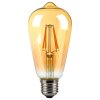 Bec LED ST64 E27 8W 230V Alb CALD Filament Retro Edison SKU214421