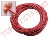 Cablu Ultraflexibil 2.5mmp Cupru multifilar 650 x 0.07mm Manta Termorezistenta 180*C din Silicon Rosu CUFD2525RED - Rola 25m