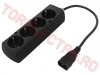 Cablu Adaptor cu 4 Prize Mama - IEC C14 Tata pentru UPS 0.3m PCUAP44