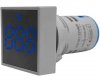 Voltmetru de Panou Curent Alternativ 500Vac LED ALBASTRU VAC78130SQ