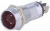 Bec Indicator Lampa Control Bord Auto D14  Rosu cu LED 24Vcc Corp Metalic Antivandal IND1624RED