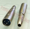 Adaptor XLR 3 Pini Cannon Tata la Jack 6.35 Mama XLRt-J6m Balansat