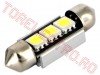 Bec Auto 12V cu 3 LED SMD Alb Canbus CAN106/GB
