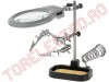 Lupe si Lampi cu Lupa > Lupa dubla de masa 85/12mm cu 2 LED-uri si suport Letcon LL0150