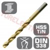 Burghie Metal HSS 135* > Burghiu  1 mm HSS-TiN 135* pentru Metal - Proline 77810 - set 2 bucati