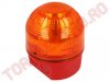 Semnalizator Industrial  18Vcc - 60Vcc IP65 Portocaliu - Galben cu LED Intermitent si Sirena 106dB 32 Tonuri SYRLED18980504PORT