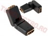 Adaptor HDMI Mama - HDMI Mama cu Rotatie pe 2 Axe ADP0874