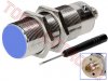 Senzor de Proximitate Capacitiv pe filet M30 Iesire PNP-NO+NC Distanta 0-20mm Alimentare  10-30Vcc cu Mufa CDWM3020ZRPKM/SEL 