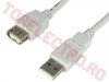 USB, Mini-USB, Mini DV, FireWire > Cablu USB 2.0 A Mama - USB 2.0 A Tata 5m LE-143/5 Gri
