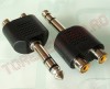 Adaptor Jack 6.35mm Tata Stereo - 2x RCA Mama AC-011