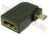 Adaptor HDMI Mama - Micro HDMI Tata la 90* HDM6992