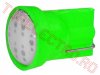 Bec Auto 12V cu LED Verde MultiChip UltraBright 180* pe soclu W5W T10GRE6L