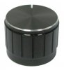 Butoane > Buton pentru Potentiometru Rotativ cu Ax 6.0mm Striat METAL21BK 21x17mm - Negru
