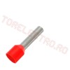 Tub Terminal Capat Cablu Izolat pentru  1.0mm2 x  8mm TC1.0/100-8 Set 100 buc