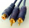 Cablu RCA Mama - 2x RCA Tata 0.2m Le-460/HQ