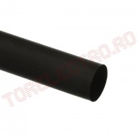 Tub Termocontractabil   9.5mm contractie 2:1 Negru 1m