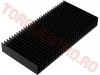 Radiatoare Plane cu Aripioare > Radiator Statie Modul Putere Tranzistori Finali din Aluminiu RAD0324 100x200x25mm Negru