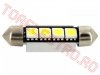 Bec Auto 12V cu 4 LED SMD Alb Sofit 41mm CLD308/GB CanBus