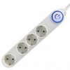 Prelungitoare Electrice > Prelungitor  4 Prize cablu  5 metri 3x1 mmp Alb cu Intrerupator de Picior 4-5-KWH/Sal
