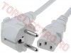 Cabluri pentru Echipamente > Cablu Stecker Tata 90* - IEC 10A Mama pentru PC  5m ALB SNWH3215