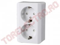 Priza Dubla pentru Interior 16A/ 250V cu protectie pentru copii 0311H/SAL 0328H/SAL