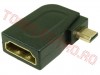 Adaptoare > Adaptor HDMI Mama - Micro HDMI Tata la 90* HDM6992
