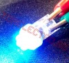 Bec Auto 12V cu LED Albastru 3mm T10-4x BA0061