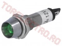 Bec Indicator Lampa Control Bord Auto  D8 Verde 12V cu LED IND812GB - set 10 bucati