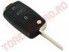 Carcasa Cheie cu Telecomanda Tip Briceag cu 3 Butoane pentru Audi/ VW/ Seat CC262/GB