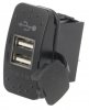 Priza USB Incastrabila 5Vx2 - 2.1A cu intrare 12V - 24V si prindere in locas comutator A13236AUBBB3