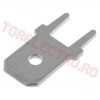 Terminal de placa drept tata 6.3mm TP60L - set 100 buc