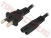 Cablu Stecker Tata SUA - IEC C7 Mama pentru Echipamente din USA 3m USAP223BK