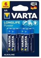 Baterie 1.5V Alcalina AA R6 Varta LongLife Power - set 6 bucati