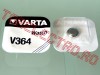 Tip buton (AG) > Baterie  AG1 1.55V Argint V364 Varta