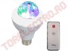 Glob Rotativ pe soclu E27 cu 3x1W LED RGB cu Telecomanda ASTROLED-MINI/EP