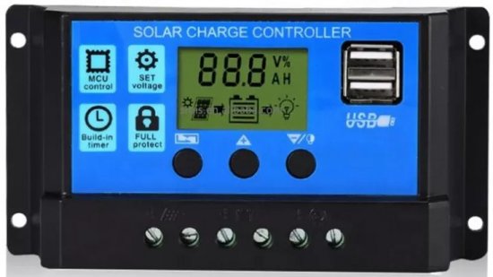 Controlador De Carga Solar 12v/24v 30a PWM W88-C