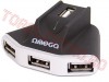Hub USB 2.0  4 Porturi Omega cu Mufa de Alimentare OUH24W