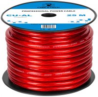 Cablu Amplificator Statie Tun Bas Auto 13.3mm2 Rosu Siliconat 7.8mm CuAl CAB0713AR