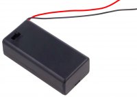 Suport   Baterie sau Acumulator 9V tip 6F22 6LR61 cu Fire si Comutator BH9CSW