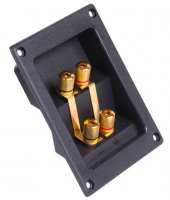 Conector Boxa Audio 95x120mm cu 4 Borne Aurii CC0242