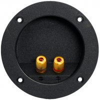 Conector Boxa Audio 105mm cu 2 Borne Metalice Aurii Rosu - Negru CC5184