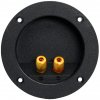 Conectori, Hornuri, Manere > Conector Boxa Audio 105mm cu 2 Borne Metalice Aurii Rosu - Negru CC5184