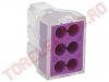 Regleta Bloc Terminal Rapida 6x0.75-2.5mmp tip Wago set 10 bucati SI0956/LP