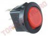 Comutator Auto Rocker 23mm Monopolar 2 Pozitii 3 pini Rosu cu LED 12V AKV11/SAL