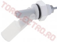 Senzor de Nivel cu Montare Orizontala Iesire SPST-NO Curent  500mA Temperatura -20/+ 90*C din Poliamida LS85WH - pentru acizi diluati, apa
